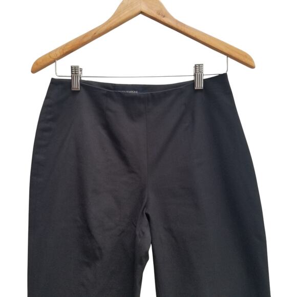 Piazza Sempione Audrey Capri Pants 42 IT Women’s Cotton Black Stretch US 6 - Picture 2 of 9